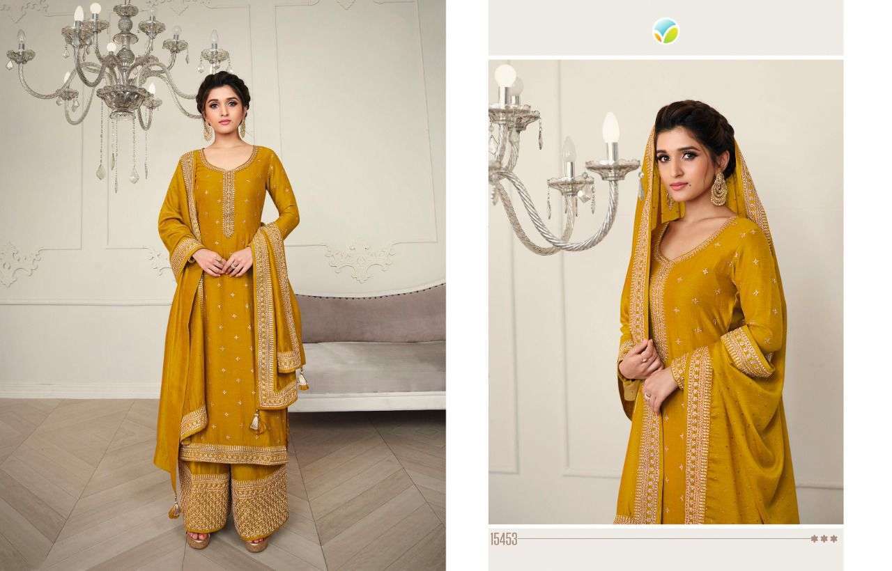 Vinay kaseesh shaheen hit list series 15452-15458 silk georgette suit 