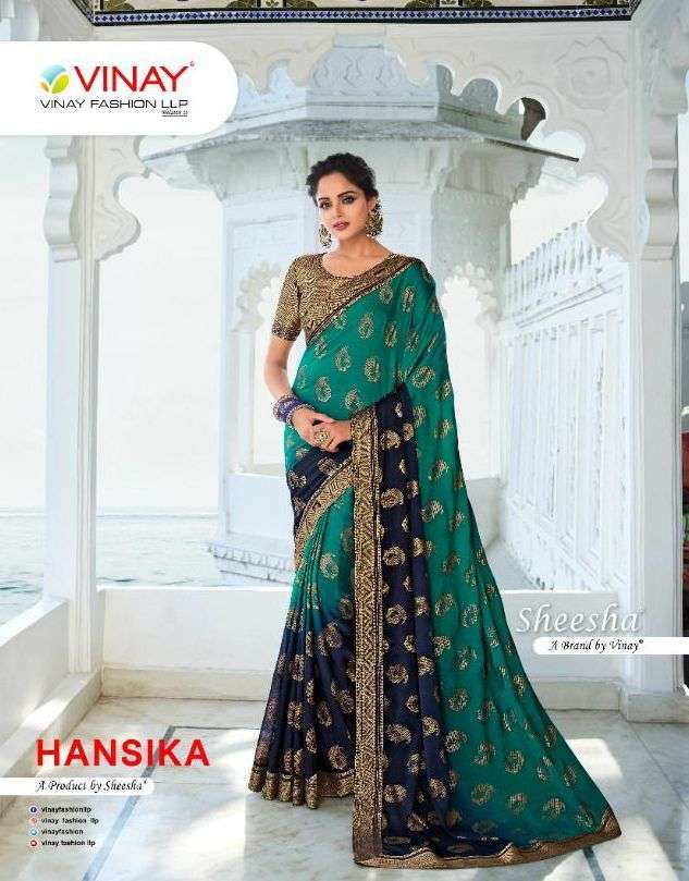 vinay sheesha hanshika series 21721-21730 silk georgette saree