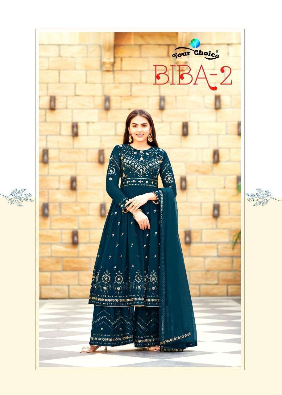 Your choice biba-2 series 4054-4058 blooming georgette suit 