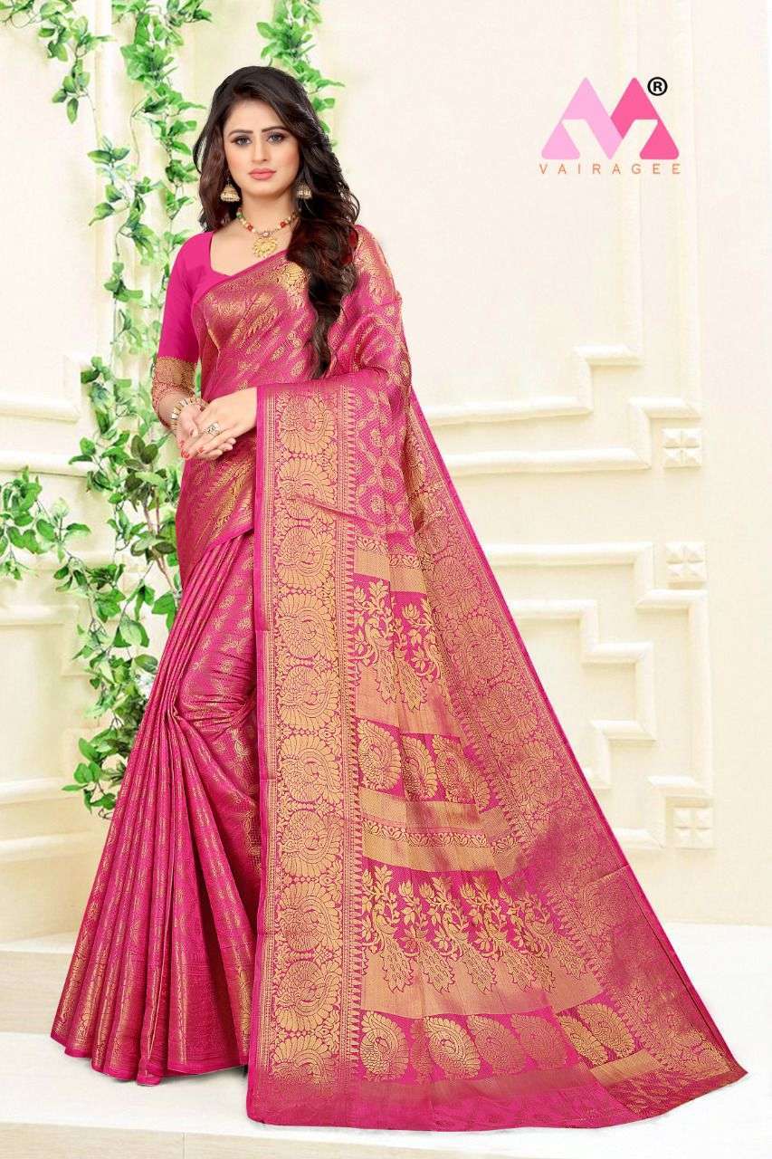 Zarina10 sarees kanjeevaram silk saree with silk blouse 