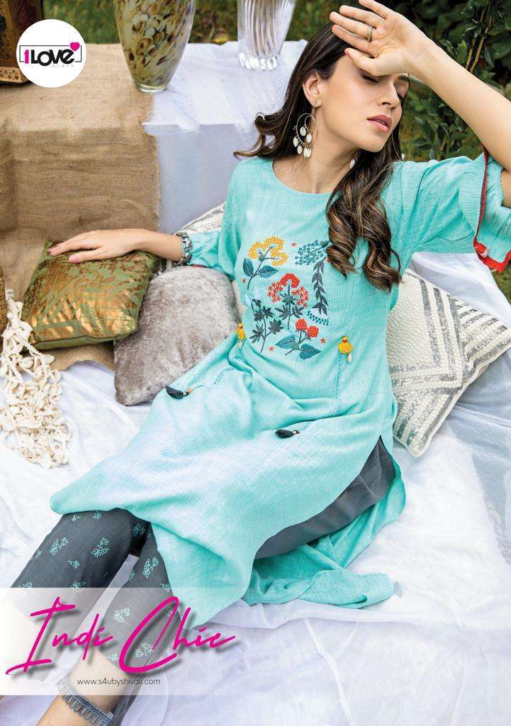 1love indi chic vol 3 series 1001-1007 rayon kurti 