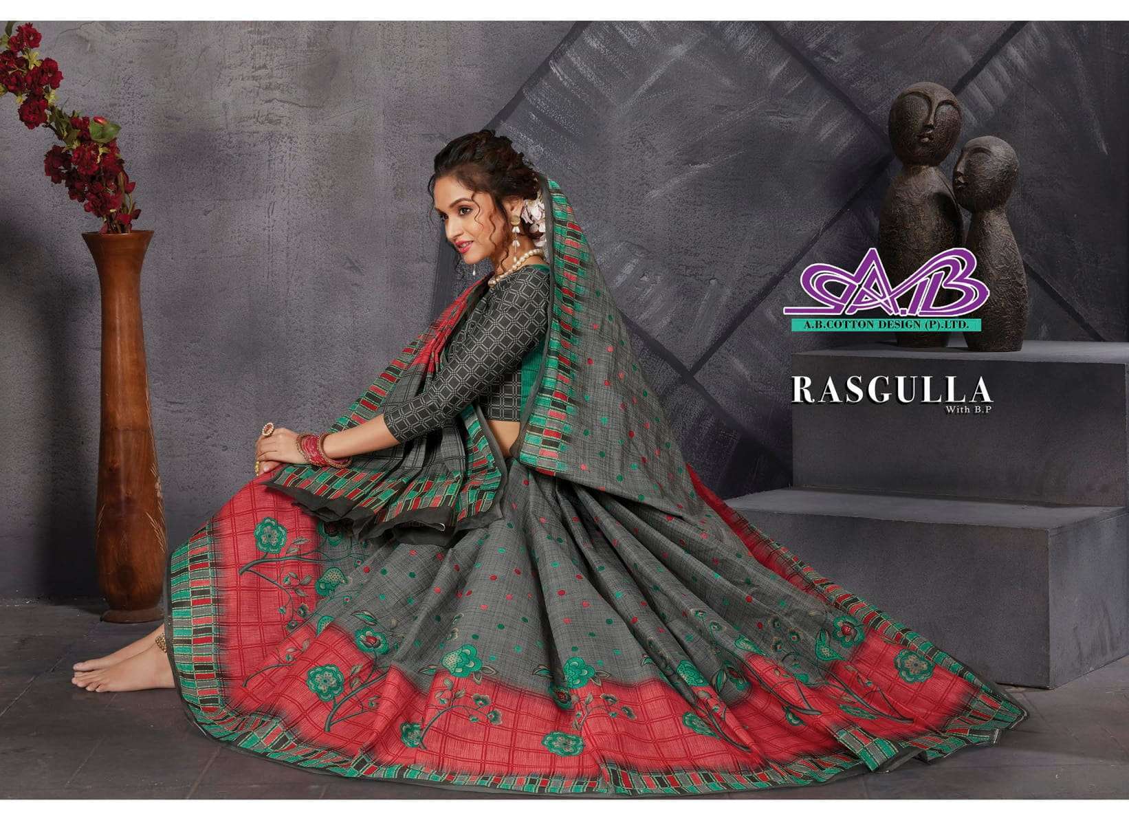 A B Cotton Rasgulla series 901-915 mul mul cotton saree
