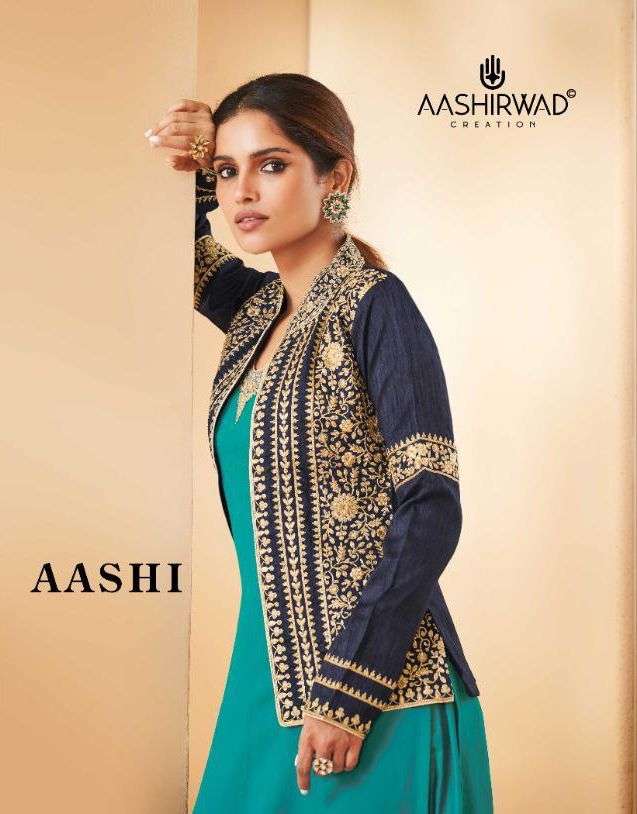 AASHIRWAD CREATION AASHI DESIGNER REAL GEORGETTE SUIT 