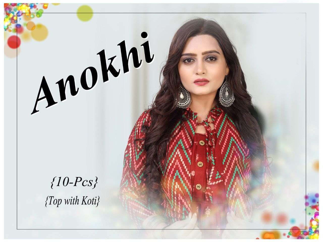 akhand jyot anokhi series 001-010 14 kg pure heavy rayon kurti 