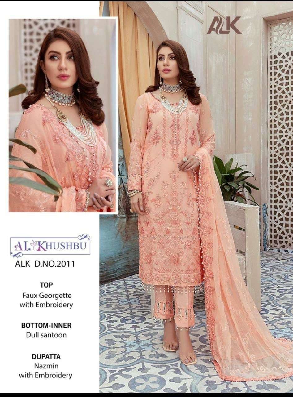 AL KHUSHBU ALK-2011 DESIGNER GEORGETTE SUIT 