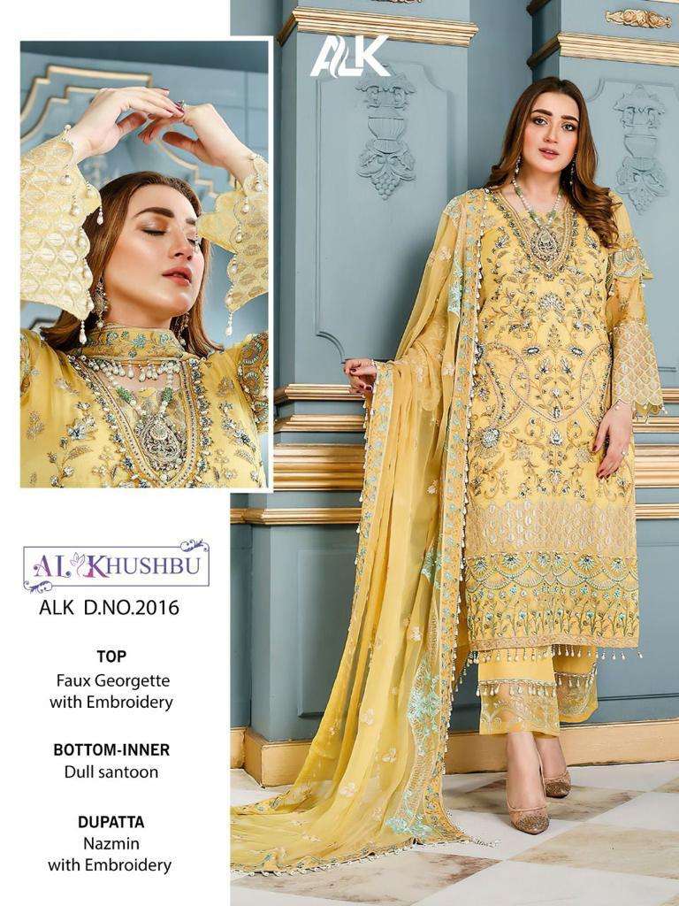 AL KHUSHBU ALK 2016 DESIGNER GEORGETTE SUIT 