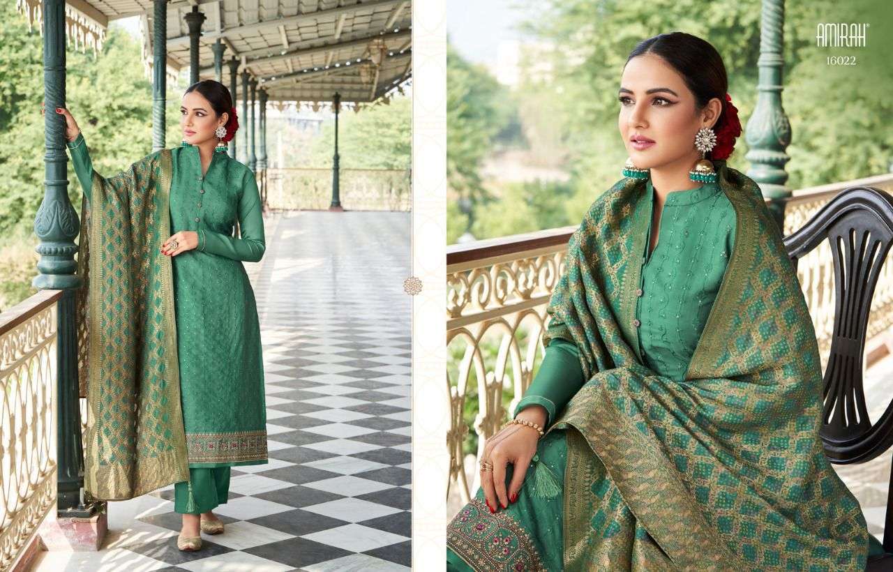 AMIRAH JASMEEN DESIGNER TUSSAR SATIN SUIT 