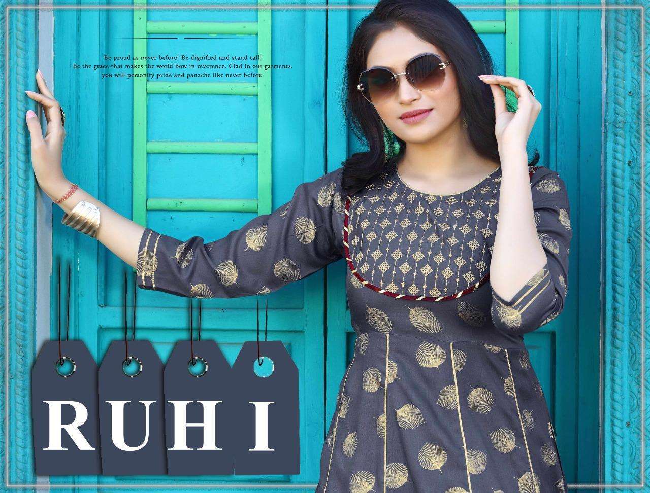 Beauty Queen Ruhi series 201-208 14 Kg Rayon kurti