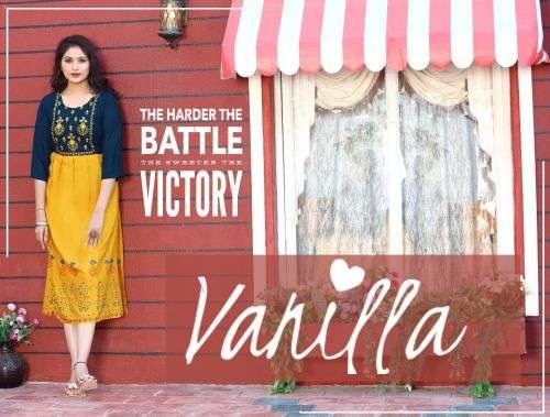 Beauty Queen Vanilla series 3001-3008 14 Kg Rayon kurti