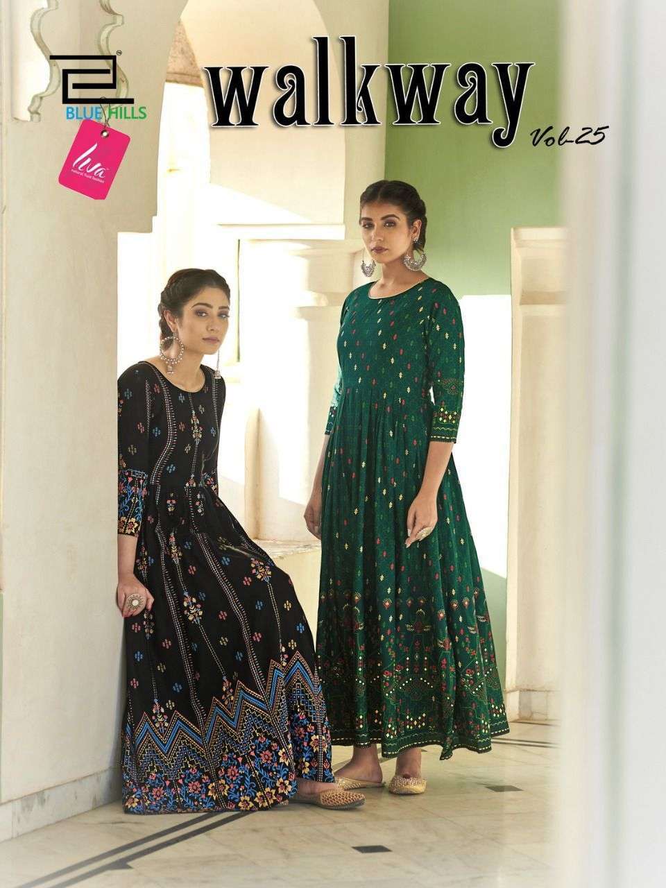 blue hills walkway vol 25 series 2501-2508 14 kg rayon kurti 