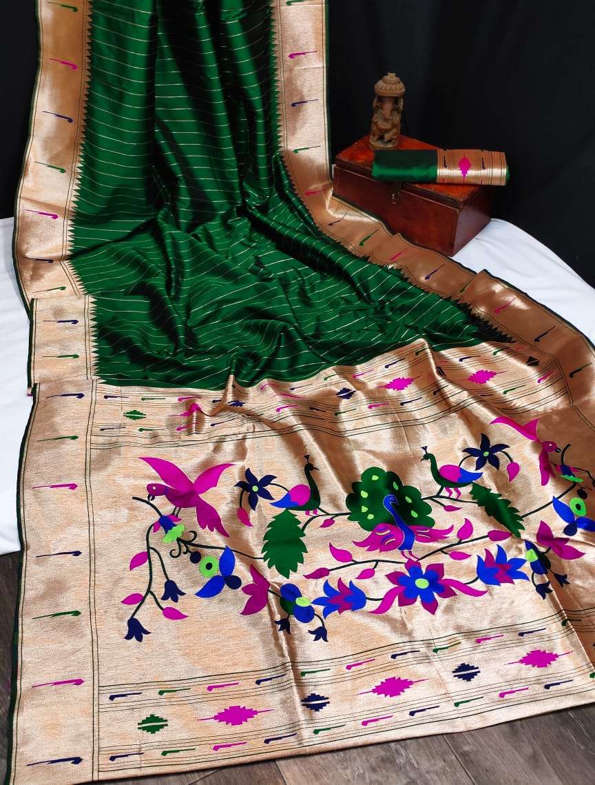 BT-10 DESIGNER BANARASI SOFT SILK PAITHANI SAREE S