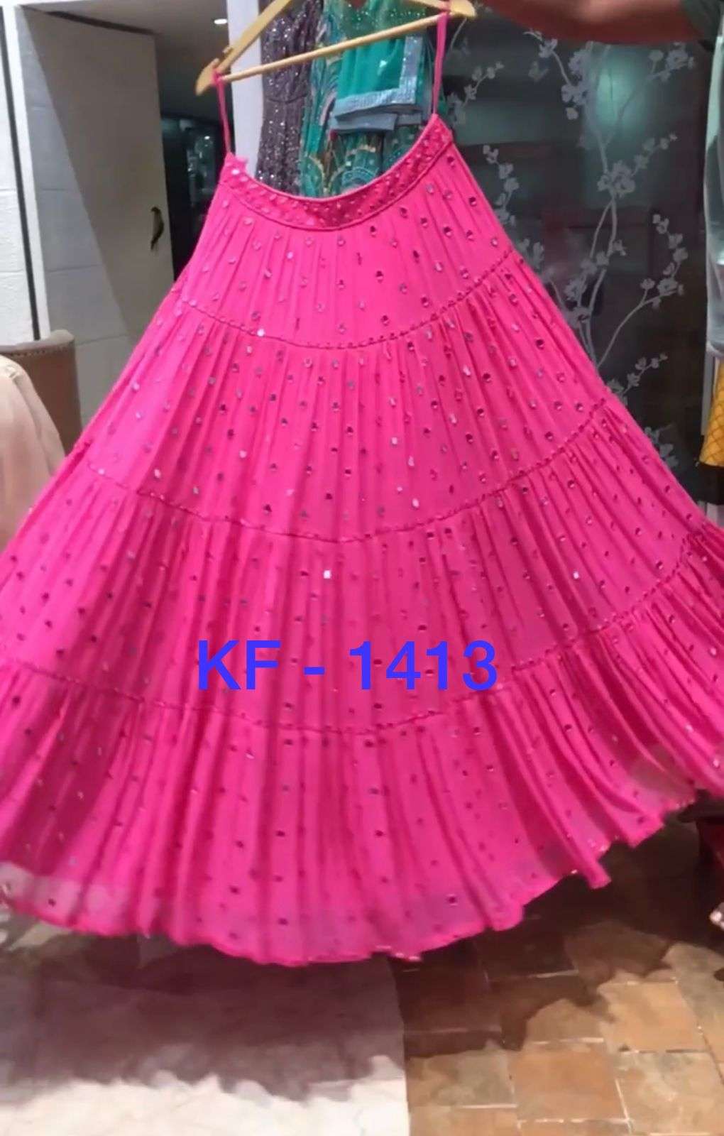 BT-13 KF-1413 DESIGNER GEORGETTE LEHENGA 