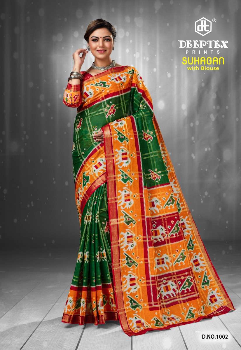 Deeptex Suhagan series 1001-1010 Pure Cotton saree