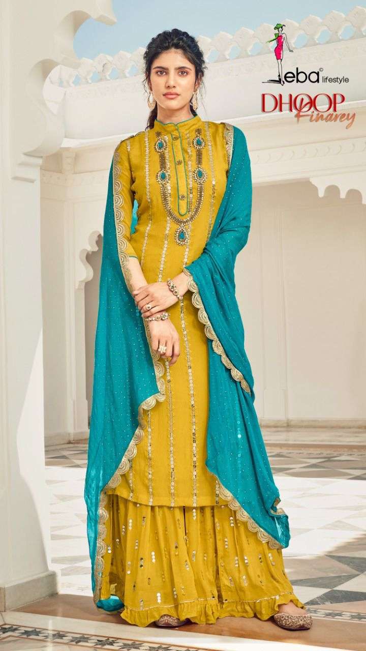 EBA DHOOP KINAREY DESIGNER FAUX GEORGETTE SUITSS 