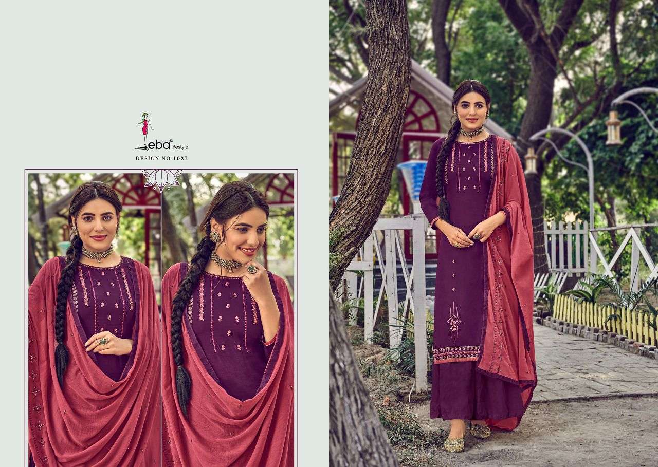 EBA LIFESTYLE FITOOR VOL-1 DESIGNER HEAVY JAM COTTON SUIT 