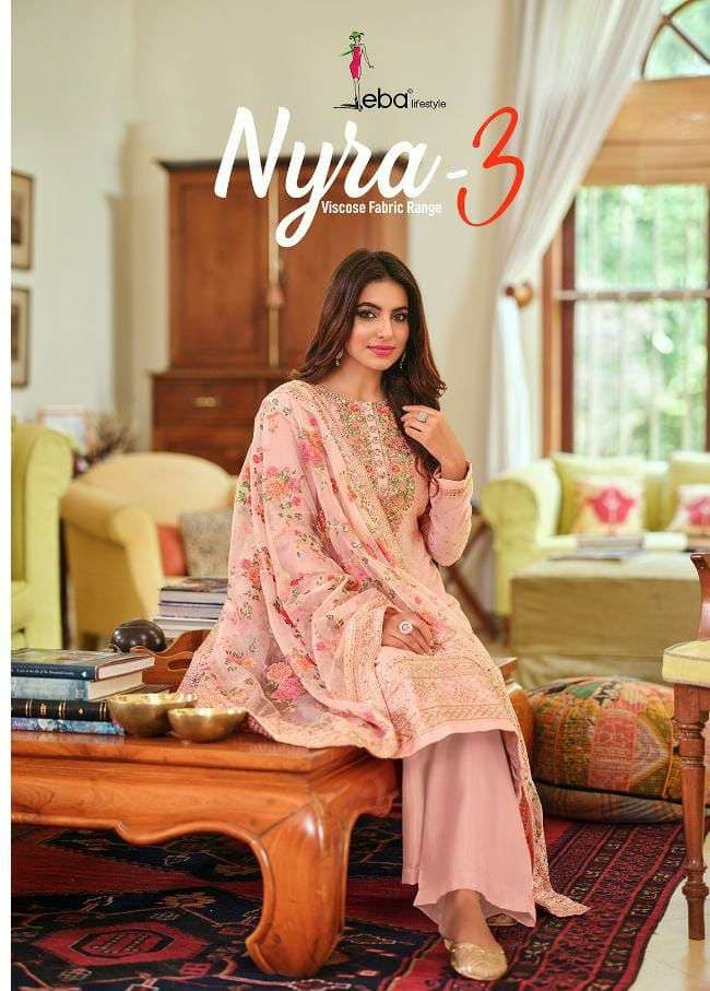 EBA LIFESTYLE NYRA VOL-3 DESIGNER PURE MAHESHWARI VISCOSE SILK SUIT 