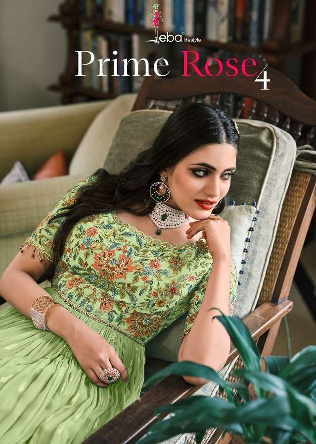 eba lifestyle prime rose vol 4 series 1379-1382 pure georgette suit 