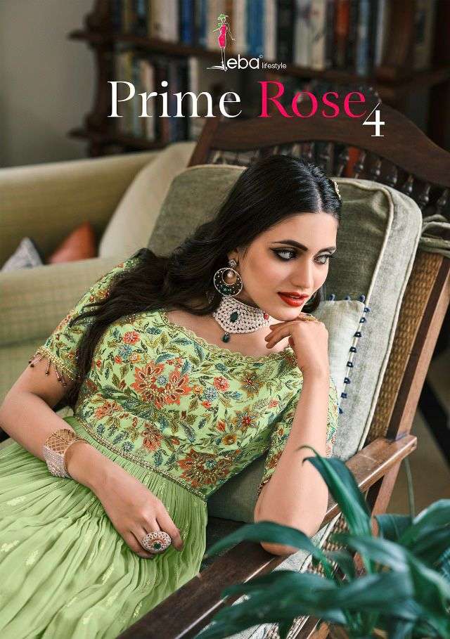 EBA PRIME ROSE-4 DESIGNER PURE GEORGETTE SUIT 