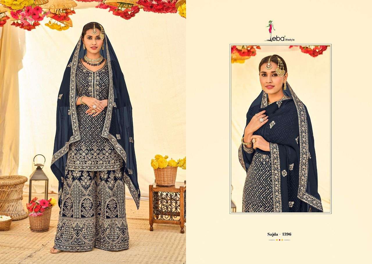 EBA SAJDA DESIGNER BLOOMING GEORGETTE SUIT 