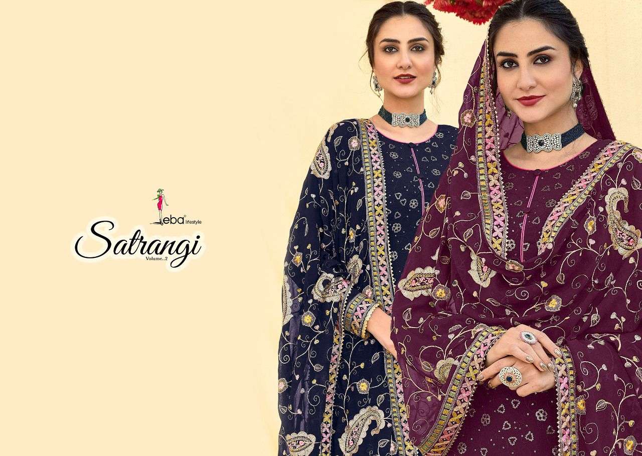 EBA SATRANGI VOL-2 DESIGNER FAUX BLOOMING SUIT 