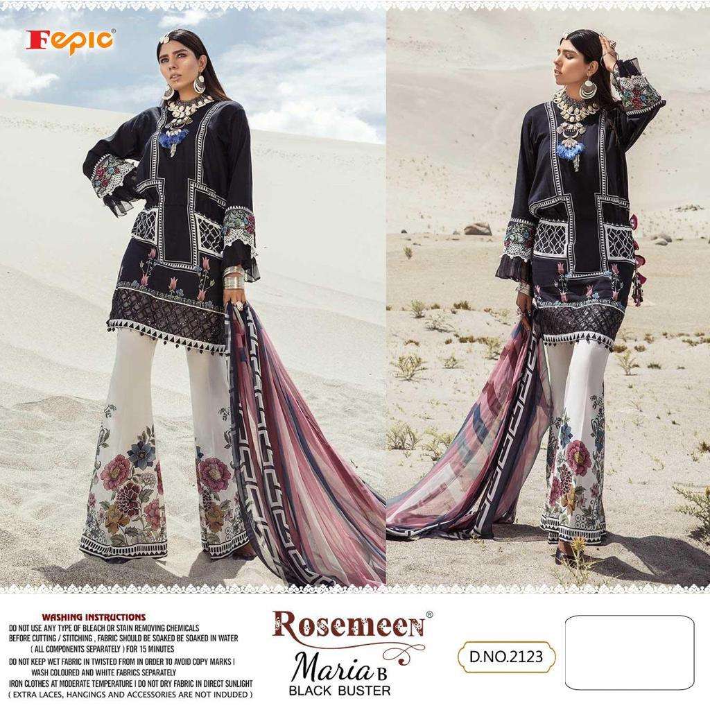 FEPIC ROSEMEEN 2123 DESIGNER PURE COTTON SUIT 