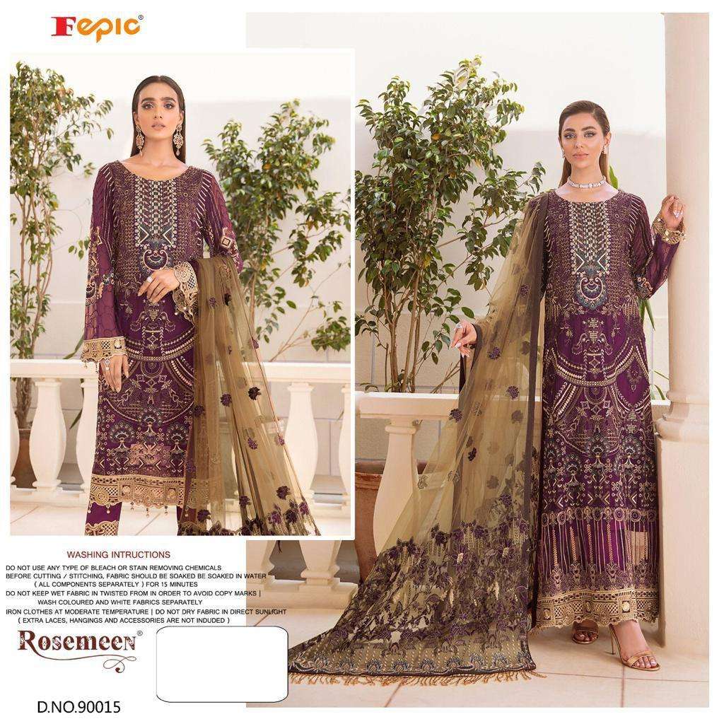 FEPIC ROSEMEEN 90015 DESIGNER FAUX GEORGETTE SUIT 