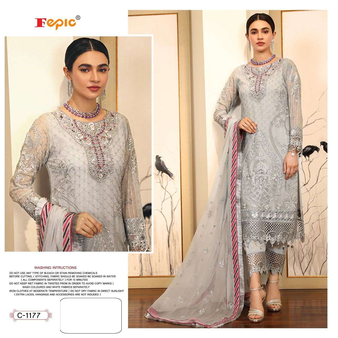 FEPIC ROSEMEEN D-1177 DESIGNER GEORGETTE SUIT 