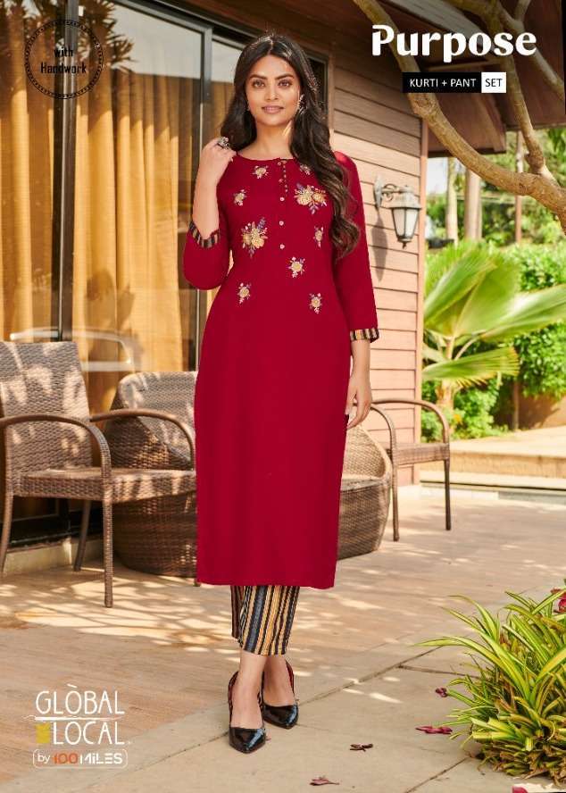 global local purpose series 01-04 rayon slub kurti