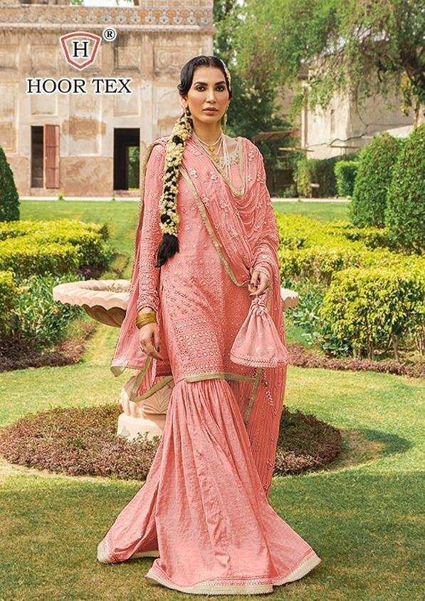 hoor tex 23009 A to 23009 E georgette sequence embroidery suit 