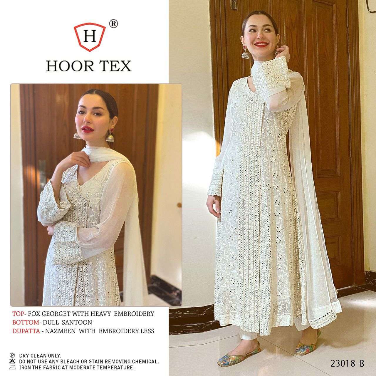 hoor tex 23018 faux georgette embroidery suit 