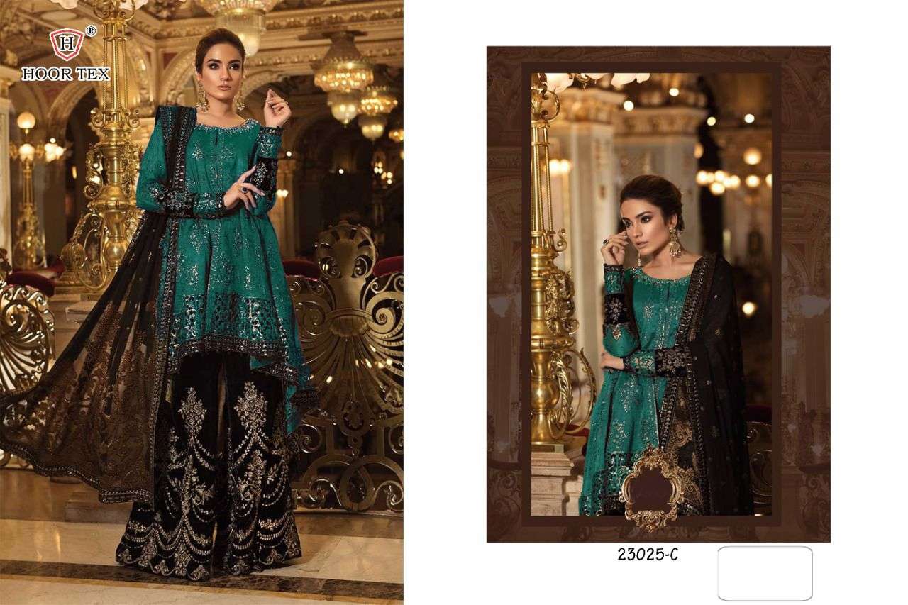 HOOR TEX 23025 DESIGNER FAUX GEORGETTE SUIT 