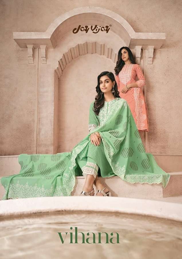 jay vijay vihana series 6581-6590 pure cotton suit 