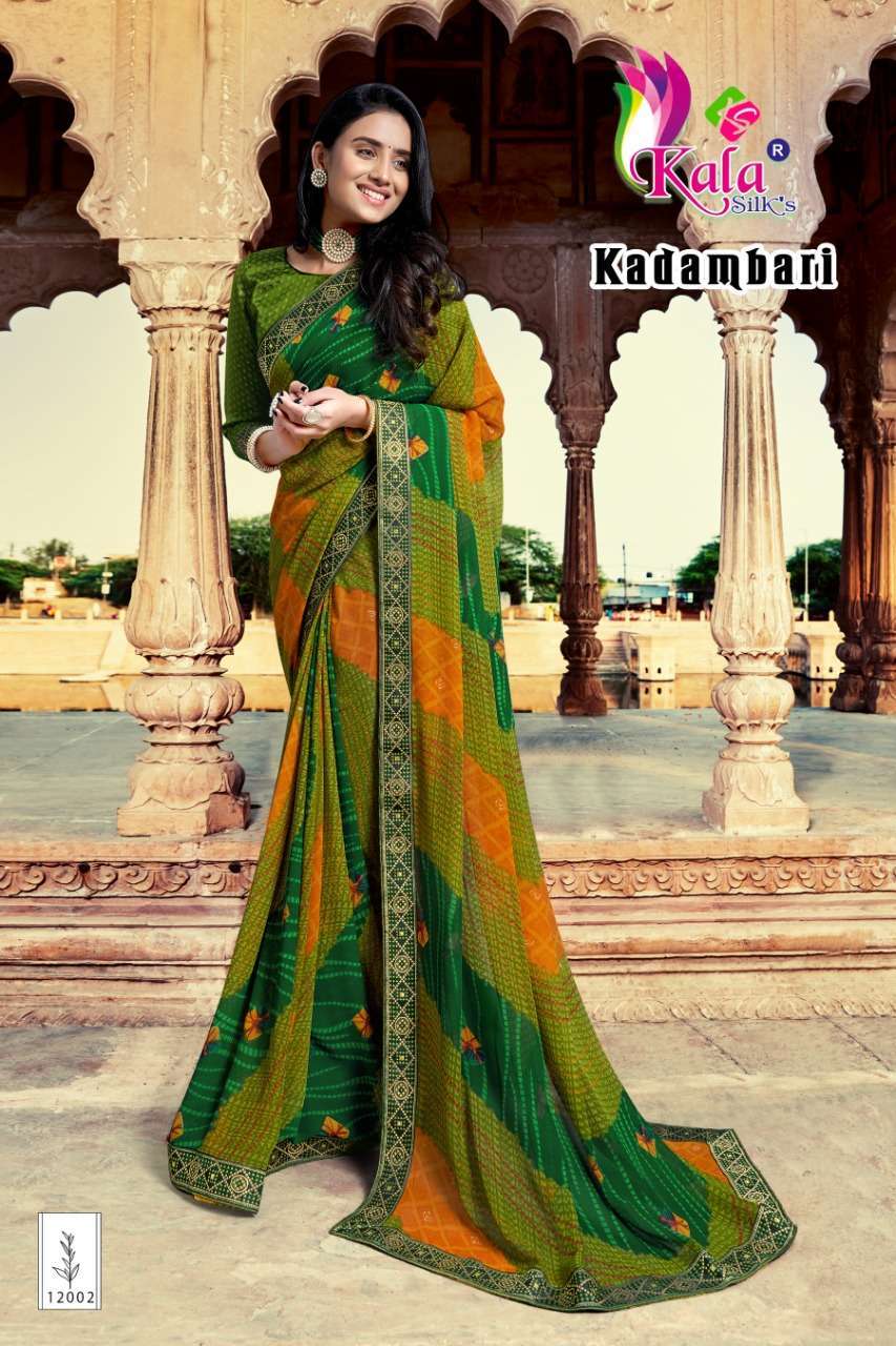 kala silks kadambari series 12001-12008 weightless fabrics saree 