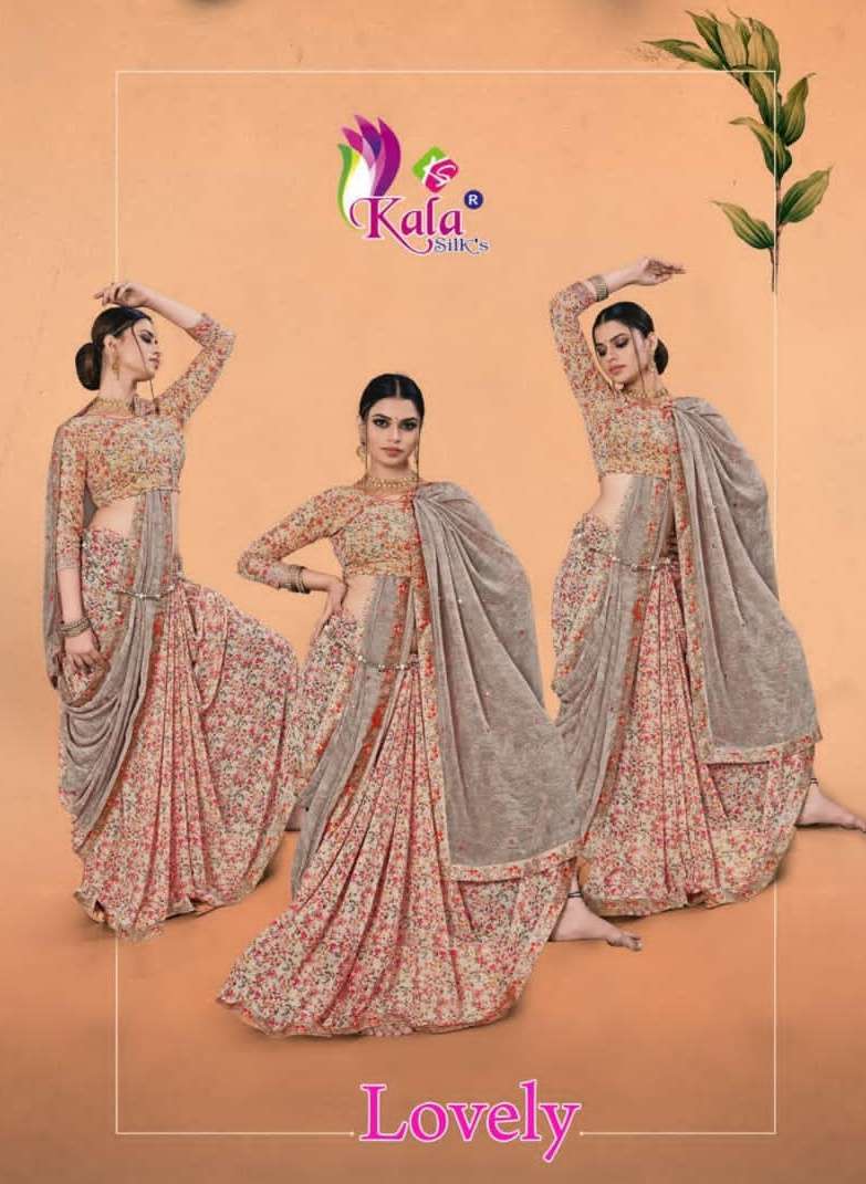 kala silks lovely series 5001-5008 weightless saree with mirror work