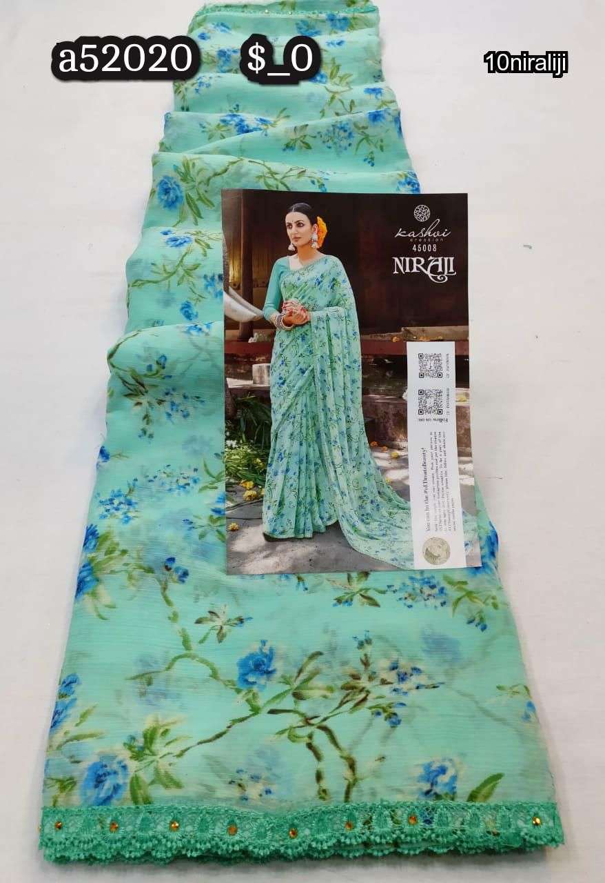 KASHVI NIRALI DESIGNER CHIFFON SAREE 