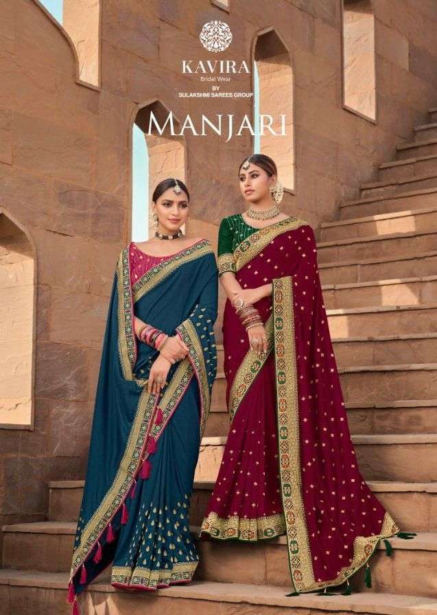 kavira manjari series 3301-3309 vichitra with blaming Colorâ€™s saree