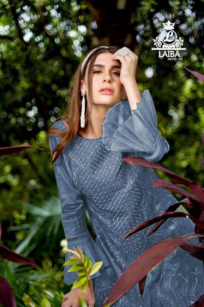 laiba am vol 106 Pure Georgette self embroidered Tunic 