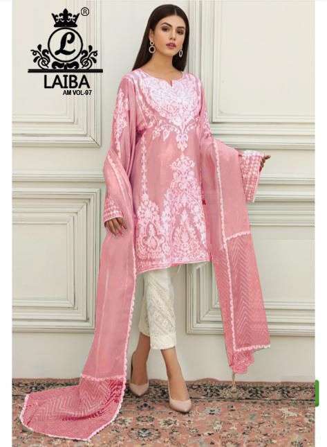 laiba am vol 97 Pure georgette Embroidery pakistani suit 