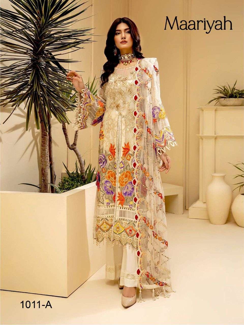 MAARIYAH SERIES 1011 DESIGNER HEAVY FAUX GEORGETTE SUIT 