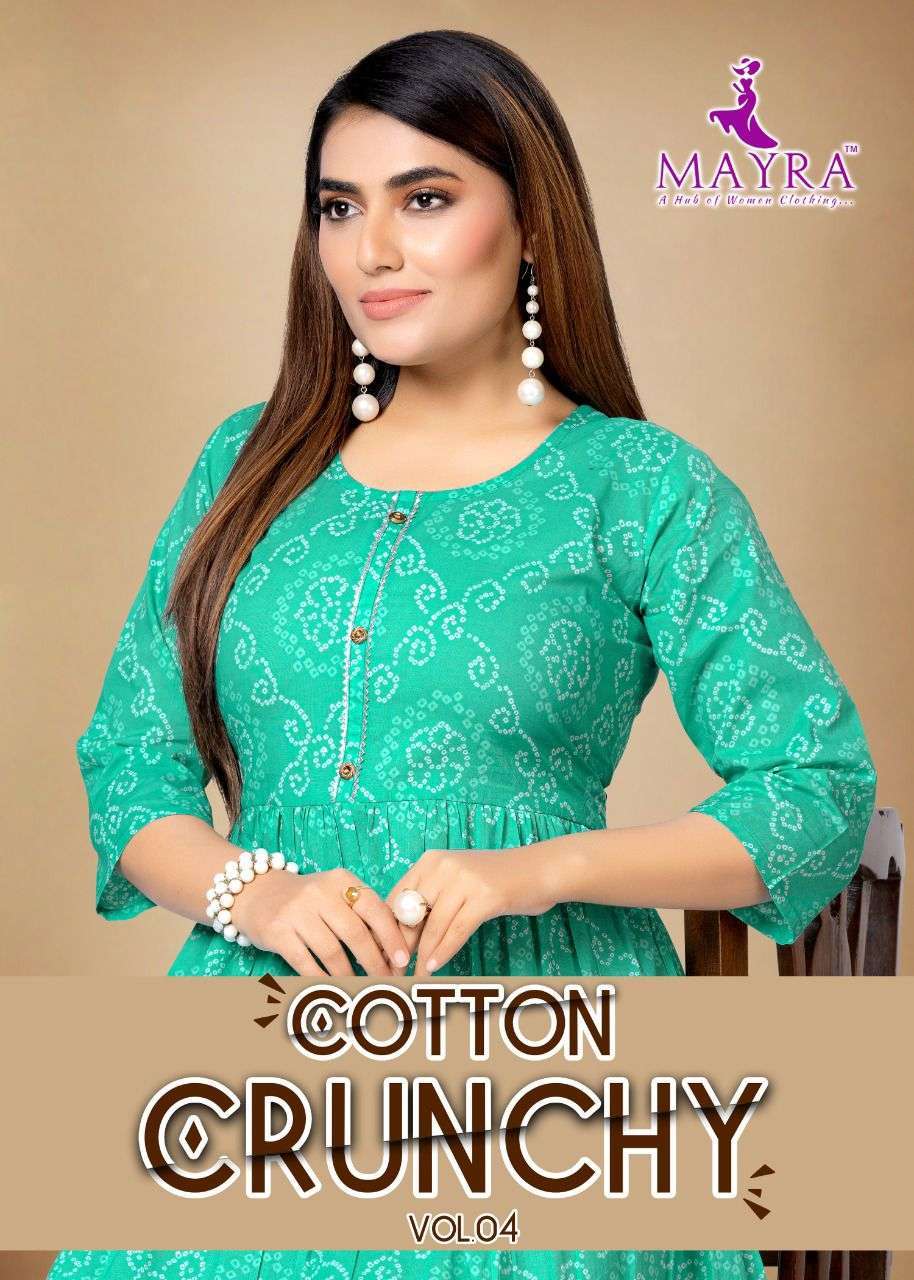 mayra cotton cruncy vol-4 series 41001-41008 pure cambric jaipuri cotton kurti