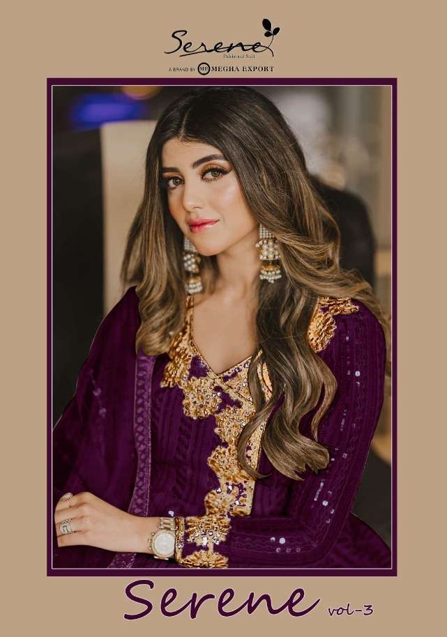 megha exports serene vol 3 s-31 Faux Georgette heavy embroidered suit