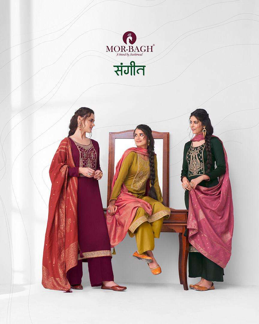 Mor Bagh Sangeet series 8370-8375 premium silk suit 