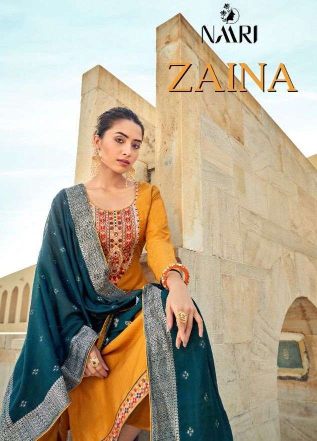 naari zaina series 3201-3206 Rembo silk suit With multi Sequence zari work