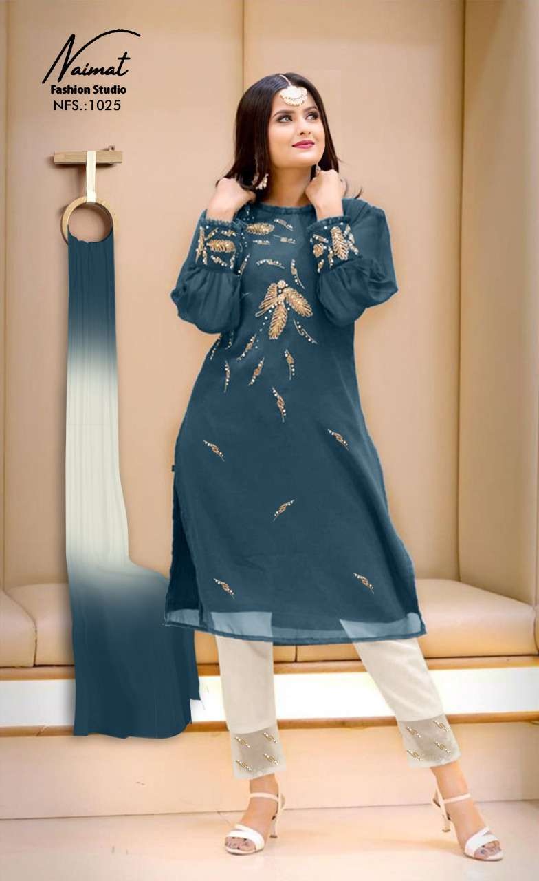 naimat fashion studio nfs 1025 Pure Georgette readymade suits