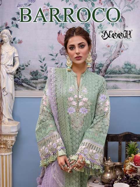 Noor Barroco series 10080-10082 Faux Georgette suit