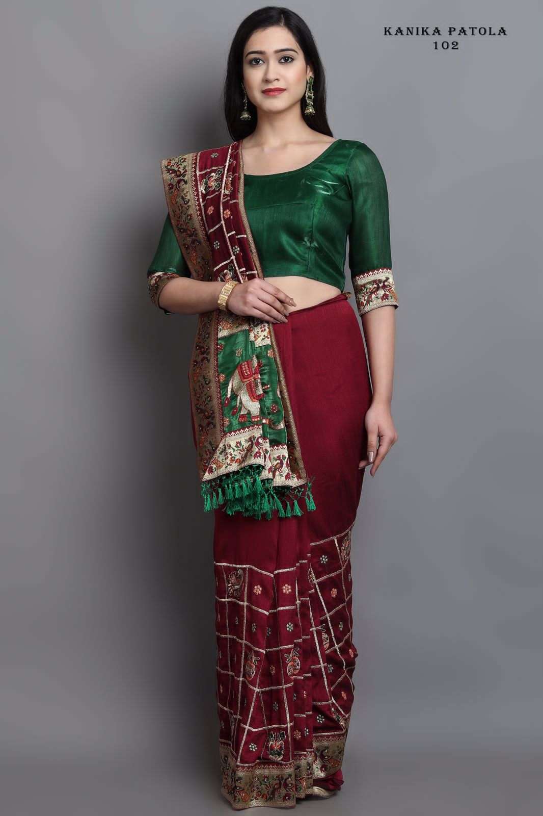 patola saree kanika 101-105 series heavy soft silk saree