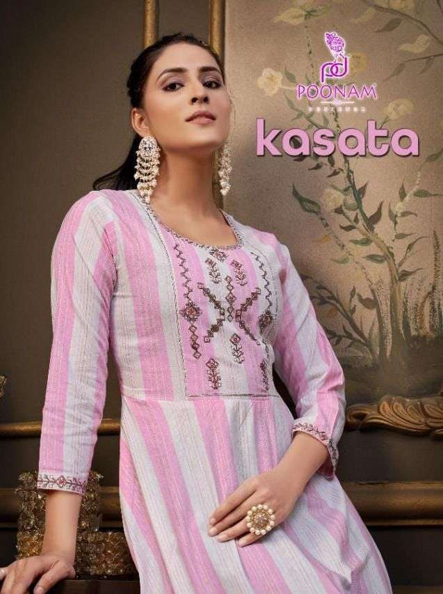 poonam kasata series 1001-1007 pure cotton kurti 