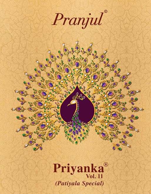 Pranjul Priyanka Vol-11 Patiyala Special series 1143-1168 Pure Cotton suit