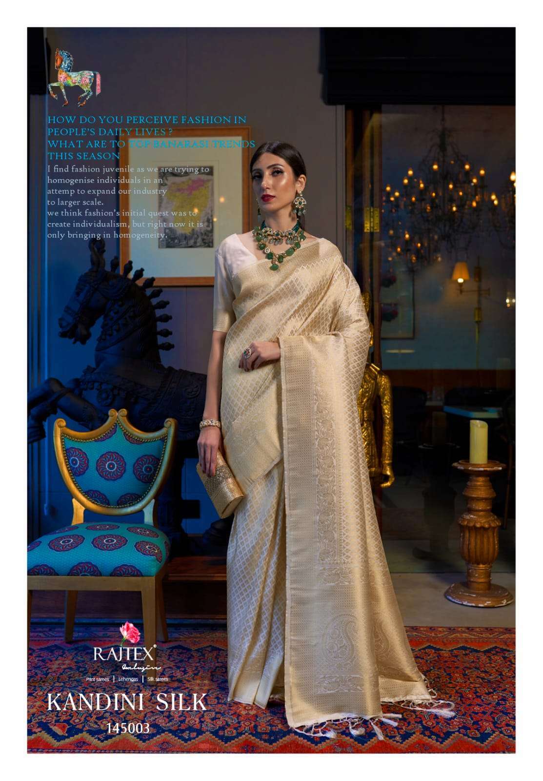 Rajtex Kandini Silk series 145001-145006 handloom weaving saree