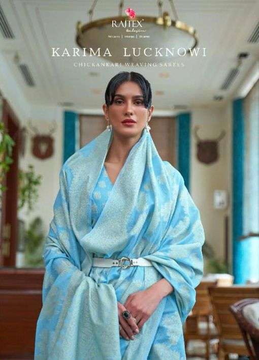 rajtex karima lucknowi series 229001-229006 Chikankari Weaving Saree